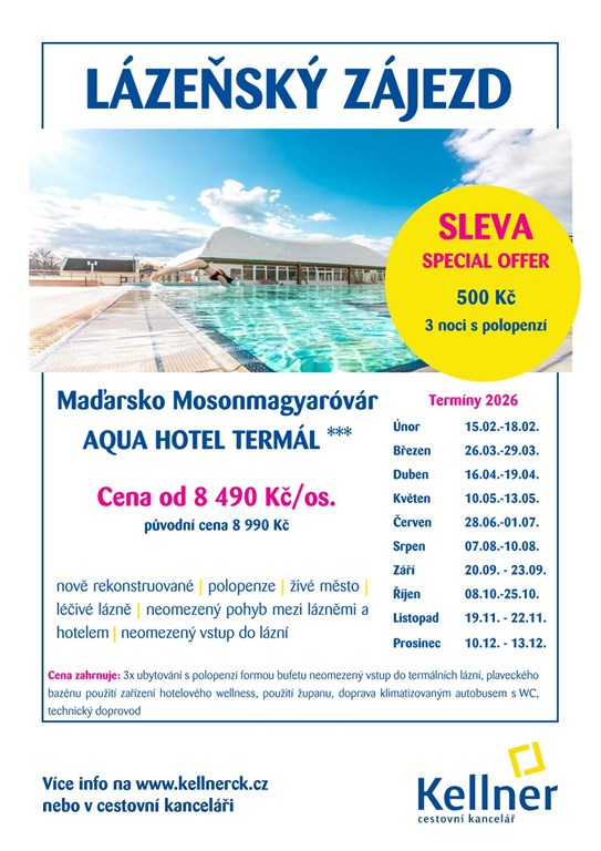 Mosonmagyaróvár - BUS 2026 s termíny (přehled)