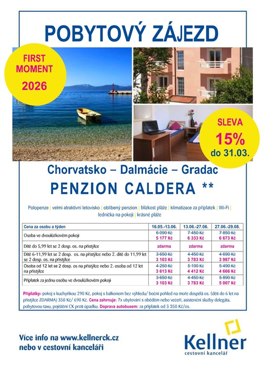 01. Chorvatsko - Gradac - penzion Caldera - FM