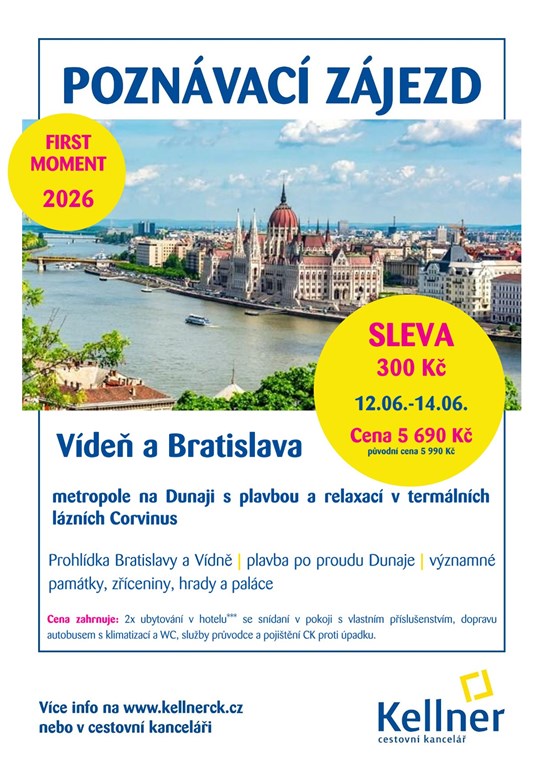 1. Leták Vídeň a Bratislava po Dunaji s plavbou 2026