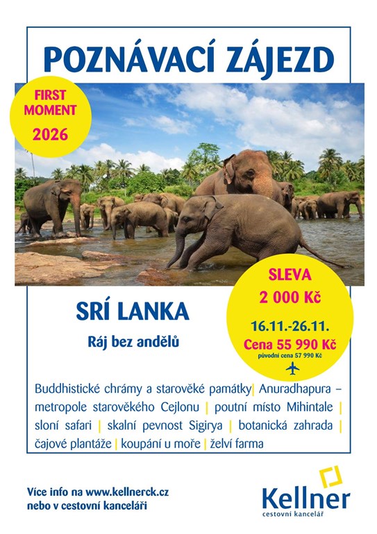 1. Leták Srí Lanka - Cejlon - ráj bez andělů 2026
