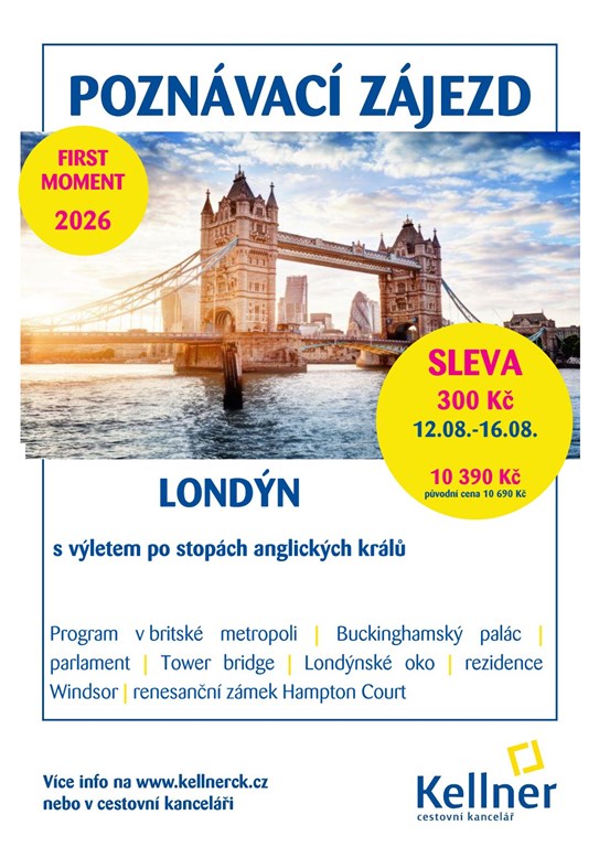 1. Leták Londýn s výletem po stopách anglických králů 2026