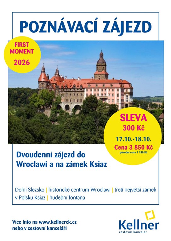 1. Leták Dvoudenní zájezd do Wroclawi a na zámek Książ 2026
