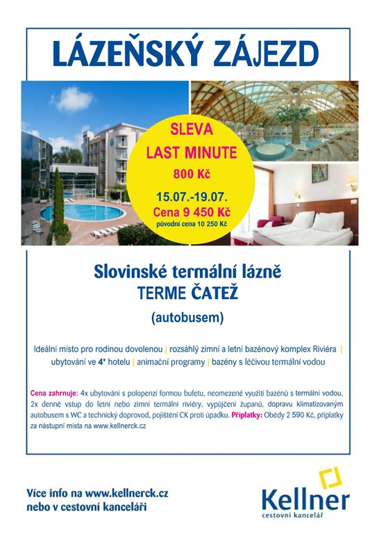 19. Lázně Čatež 15.-19.07.2026 4 noci