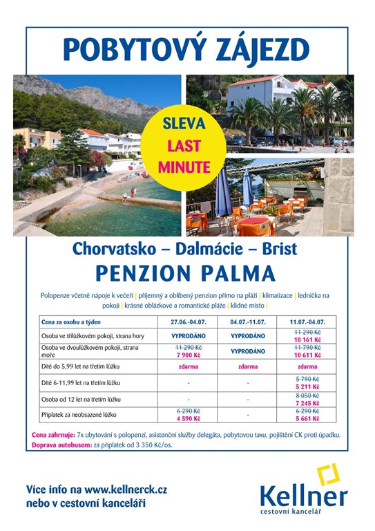 11. Chorvatsko - Brist - Penzion Palma - LM