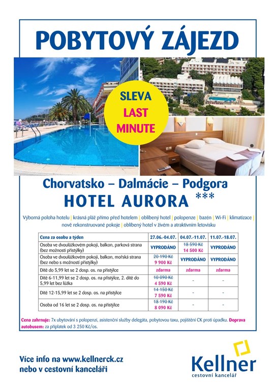12. Chorvatsko - Podgora - hotel Aurora - LM1