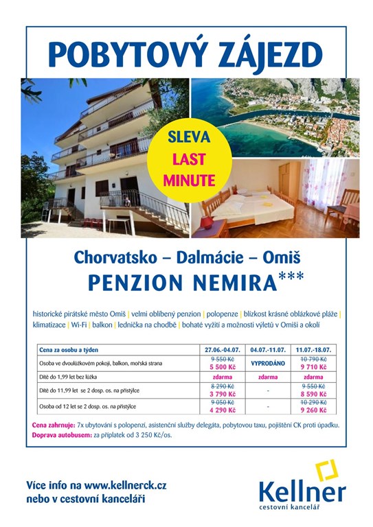 12. Chorvatsko - Omiš - penzion Nemira - LM1
