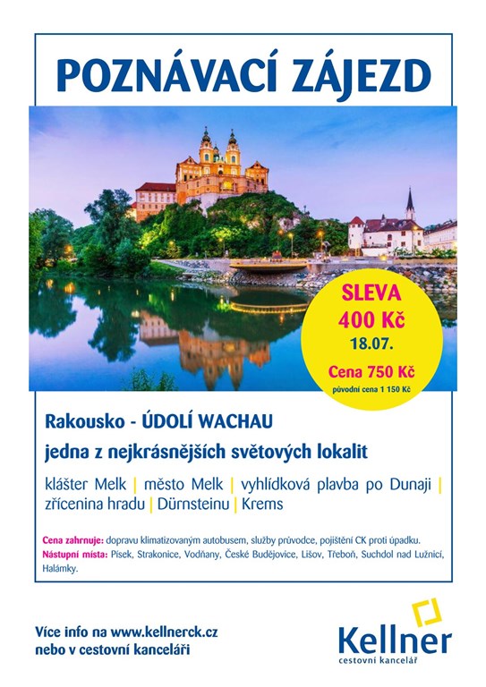 5. Rakousko - ÚDOLÍ WACHAU – jedna z nejkrásnějších světových lokalit 18.07.2026