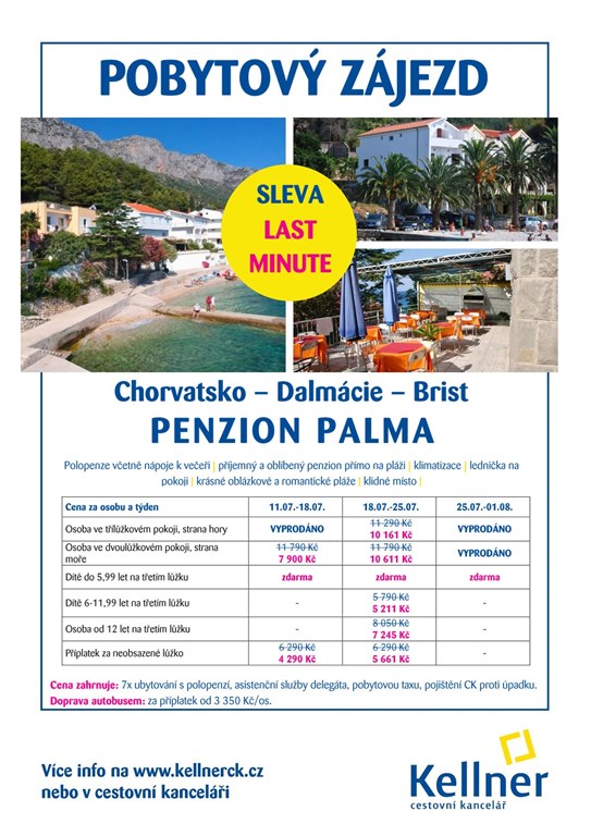 19. Chorvatsko - Brist - Penzion Palma - LM