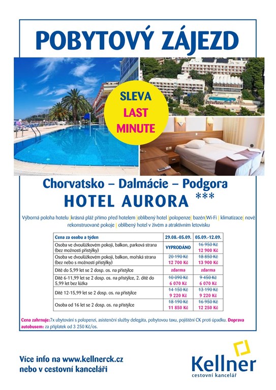 34. Chorvatsko - Podgora - hotel Aurora - LM