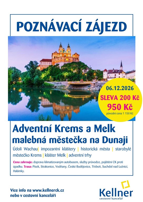 01. Adventní Krems a Melk 06.12.2026